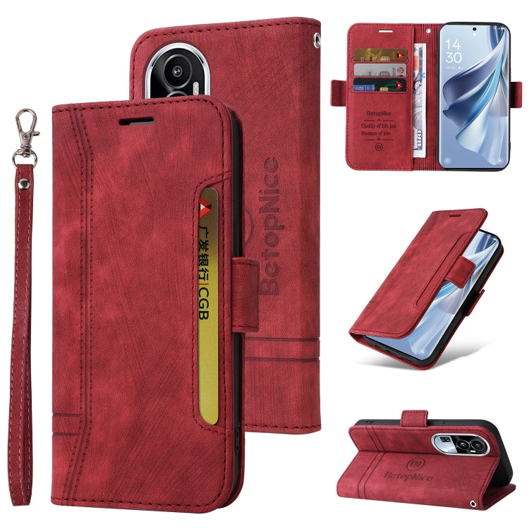 BETOPNICE Dual-side Buckle Leather Phone Case, For OPPO Reno11 5G Global, For OPPO A58 4G, For OPPO Reno10 5G Global/Reno10 Pro 5G Global, For OPPO Reno11 Pro 5G Global