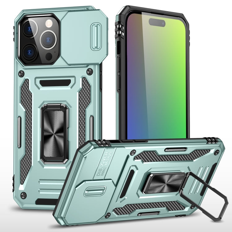 Armor PC + TPU Camera Shield Phone Case, For iPhone 16 Pro, For iPhone 16 Plus, For iPhone 16