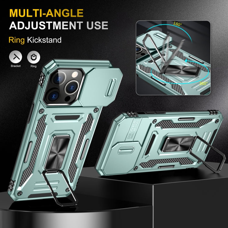 Armor PC + TPU Camera Shield Phone Case, For iPhone 16 Pro, For iPhone 16 Plus, For iPhone 16