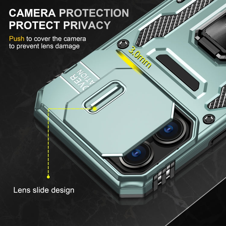 Armor PC + TPU Camera Shield Phone Case, For iPhone 16 Pro, For iPhone 16 Plus, For iPhone 16