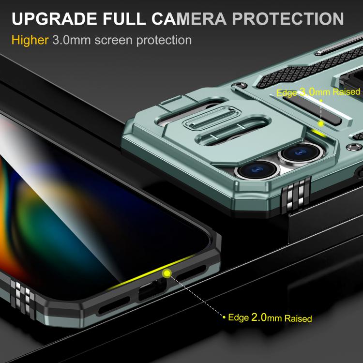 Armor PC + TPU Camera Shield Phone Case, For iPhone 17e / 16e, For iPhone 17 Pro Max, For iPhone 17 Pro