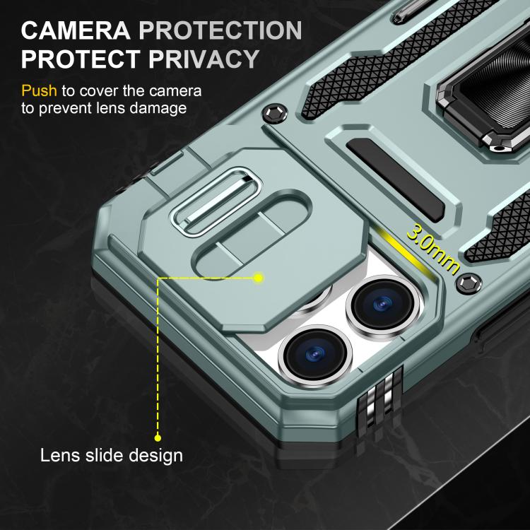 Armor PC + TPU Camera Shield Phone Case, For iPhone 17e / 16e, For iPhone 17 Pro Max, For iPhone 17 Pro