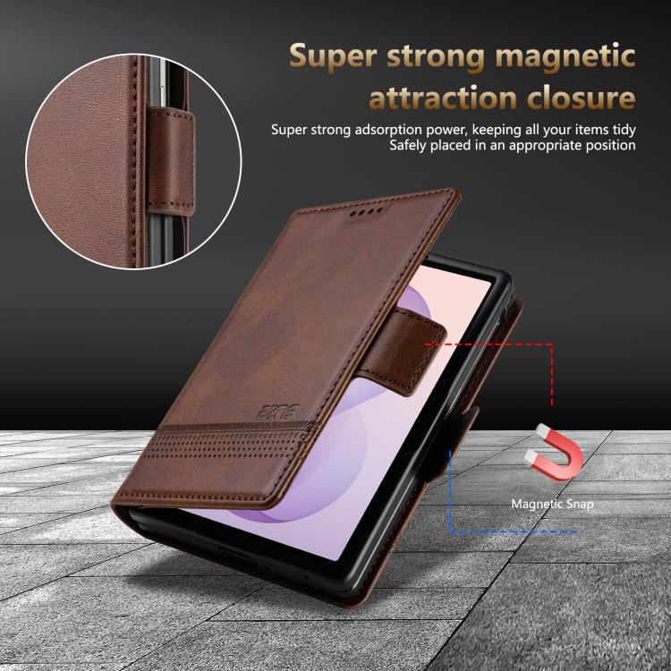 AZNS Magnetic Calf Texture Flip Leather Phone Case, For Samsung Galaxy Z Flip7 FE / Flip6, For Samsung Galaxy Z Fold7 5G, For Samsung Galaxy Z Flip7 5G, For Samsung Galaxy Z Fold6 5G