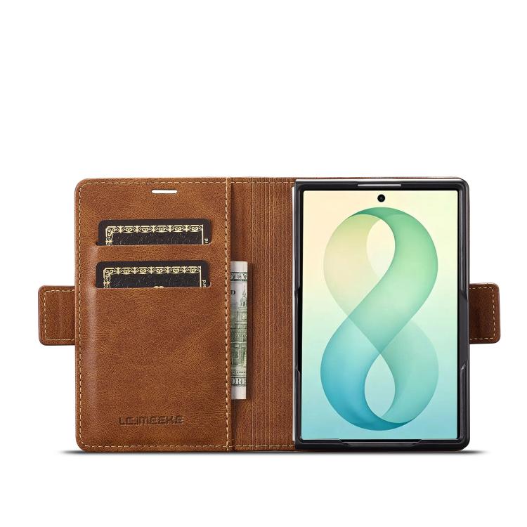 LC.IMEEKE RFID Anti-theft Leather Phone Case, For Samsung Galaxy Z Flip6 / Flip7 FE, For Samsung Galaxy Z Fold7 5G, For Samsung Galaxy Z Flip7 5G, For Samsung Galaxy Z Fold6 5G, For Samsung Galaxy Z Fold5, For Samsung Galaxy Z Flip5