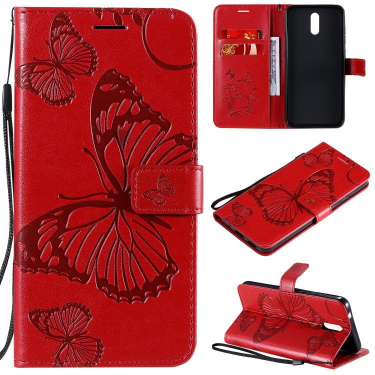 3D Butterflies Embossing Pattern Horizontal Flip Leather Case with Holder & Card Slot & Wallet, For Sony Xperia L4, For Sony Xperia 10 II, For Xiaomi Redmi K30 Pro