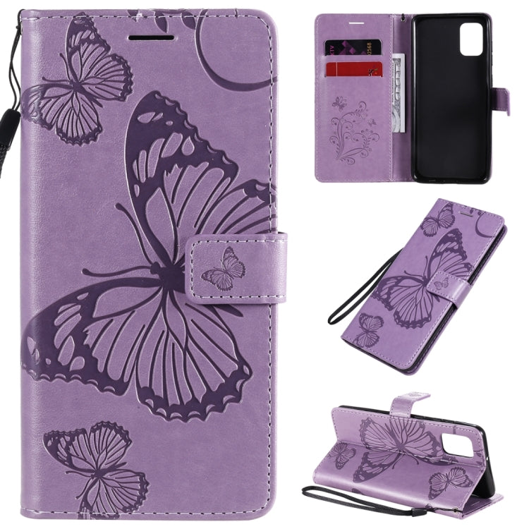 3D Butterflies Embossing Pattern Horizontal Flip Leather Case with Holder & Card Slot & Wallet, For Samsung Galaxy A41, For Samsung Galaxy A51 5G, For Samsung Galaxy A71 5G