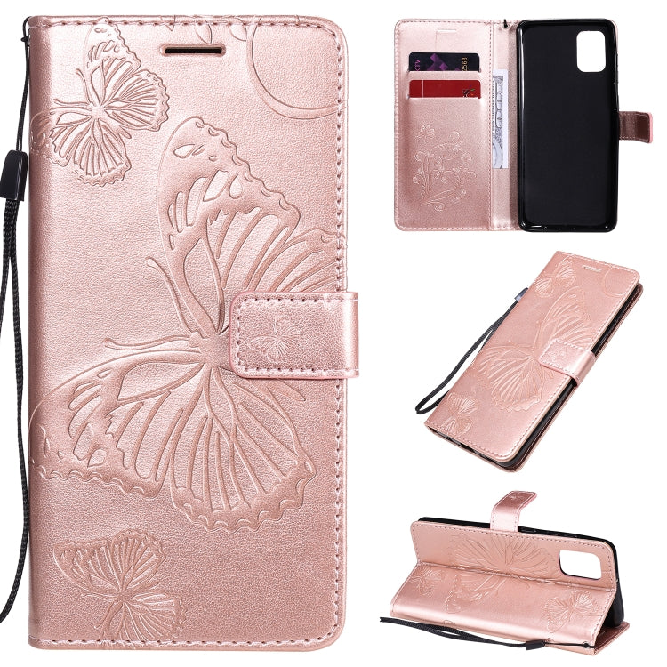 3D Butterflies Embossing Pattern Horizontal Flip Leather Case with Holder & Card Slot & Wallet, For Samsung Galaxy A41, For Samsung Galaxy A51 5G, For Samsung Galaxy A71 5G