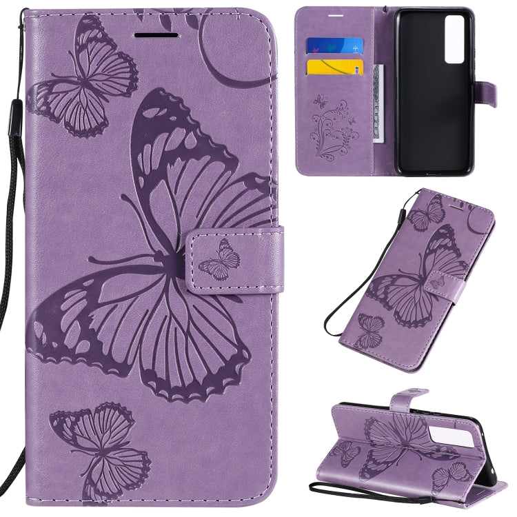 3D Butterflies Embossing Pattern Horizontal Flip Leather Case with Holder & Card Slot & Wallet, For Huawei Y7P / P40 Lite E / Honor 9C, For Huawei P Smart(2020), For Huawei Y5P / Honor 9s