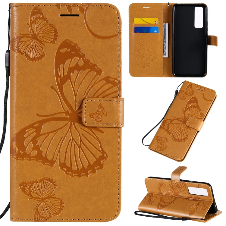 3D Butterflies Embossing Pattern Horizontal Flip Leather Case with Holder & Card Slot & Wallet, For Huawei Y7P / P40 Lite E / Honor 9C, For Huawei P Smart(2020), For Huawei Y5P / Honor 9s