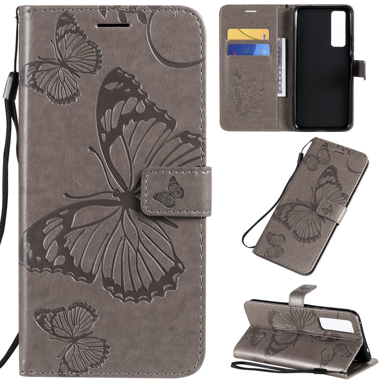 3D Butterflies Embossing Pattern Horizontal Flip Leather Case with Holder & Card Slot & Wallet, For Huawei Y7P / P40 Lite E / Honor 9C, For Huawei P Smart(2020), For Huawei Y5P / Honor 9s