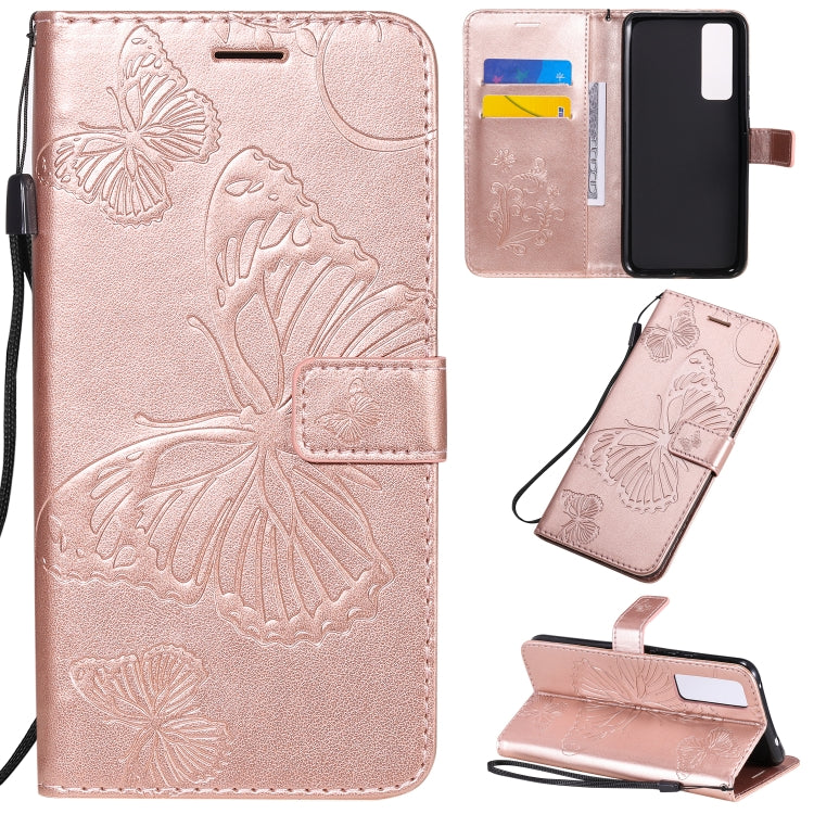 3D Butterflies Embossing Pattern Horizontal Flip Leather Case with Holder & Card Slot & Wallet, For Huawei Y7P / P40 Lite E / Honor 9C, For Huawei P Smart(2020), For Huawei Y5P / Honor 9s