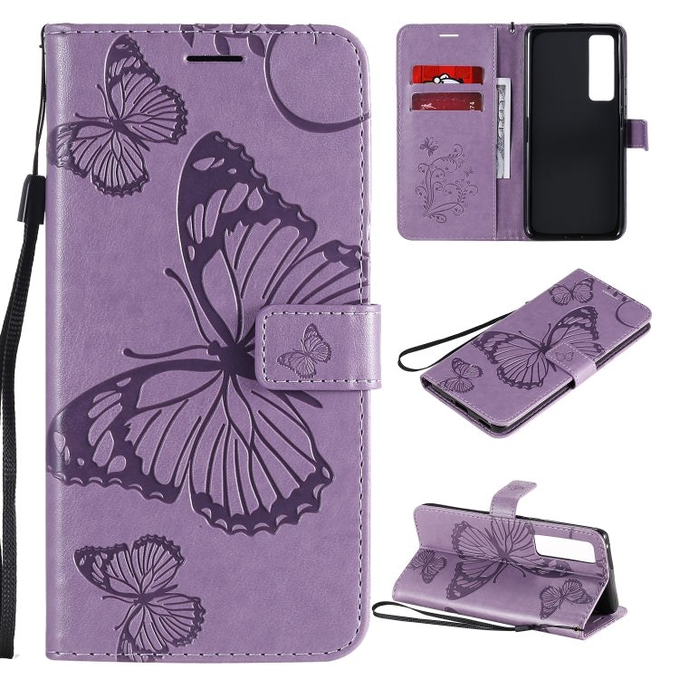 3D Butterflies Embossing Pattern Horizontal Flip Leather Case with Holder & Card Slot & Wallet, For Huawei Y7P / P40 Lite E / Honor 9C, For Huawei P Smart(2020), For Huawei Y5P / Honor 9s