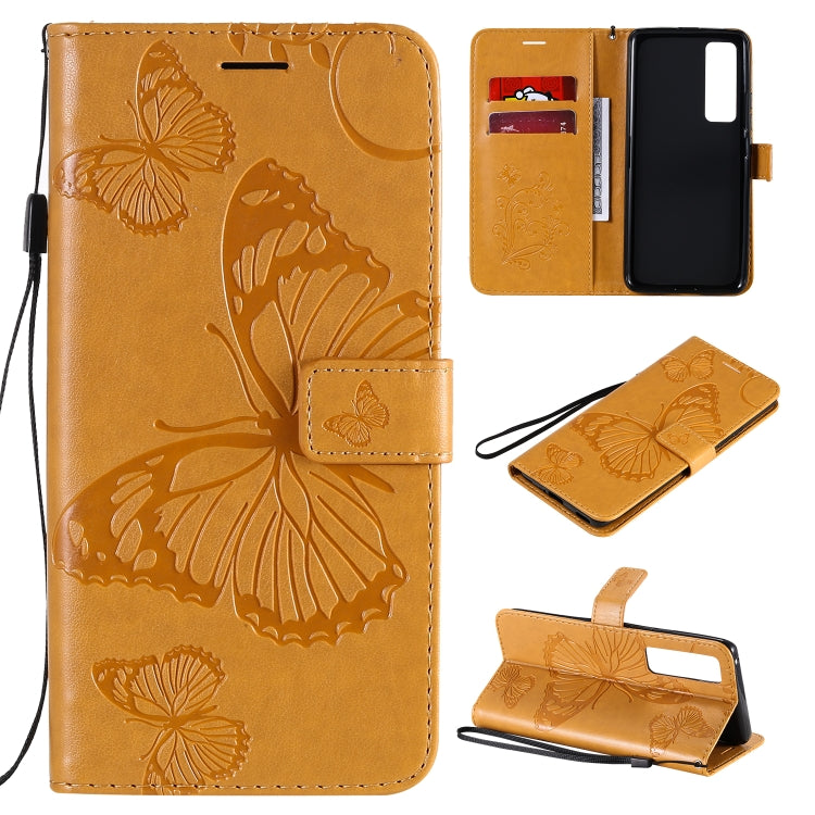 3D Butterflies Embossing Pattern Horizontal Flip Leather Case with Holder & Card Slot & Wallet, For Huawei Y7P / P40 Lite E / Honor 9C, For Huawei P Smart(2020), For Huawei Y5P / Honor 9s