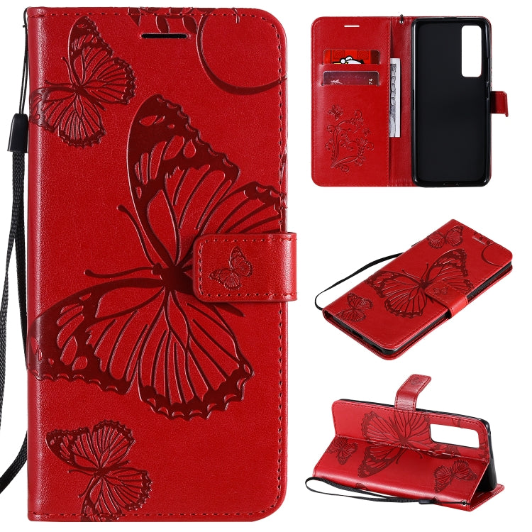 3D Butterflies Embossing Pattern Horizontal Flip Leather Case with Holder & Card Slot & Wallet, For Huawei Y7P / P40 Lite E / Honor 9C, For Huawei P Smart(2020), For Huawei Y5P / Honor 9s