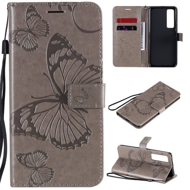 3D Butterflies Embossing Pattern Horizontal Flip Leather Case with Holder & Card Slot & Wallet, For Huawei Y7P / P40 Lite E / Honor 9C, For Huawei P Smart(2020), For Huawei Y5P / Honor 9s