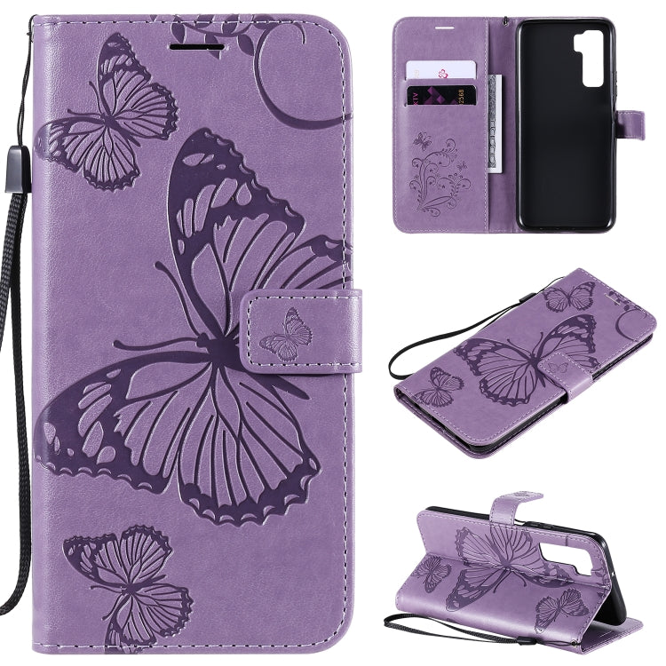 3D Butterflies Embossing Pattern Horizontal Flip Leather Case with Holder & Card Slot & Wallet, For Huawei Y7P / P40 Lite E / Honor 9C, For Huawei P Smart(2020), For Huawei Y5P / Honor 9s