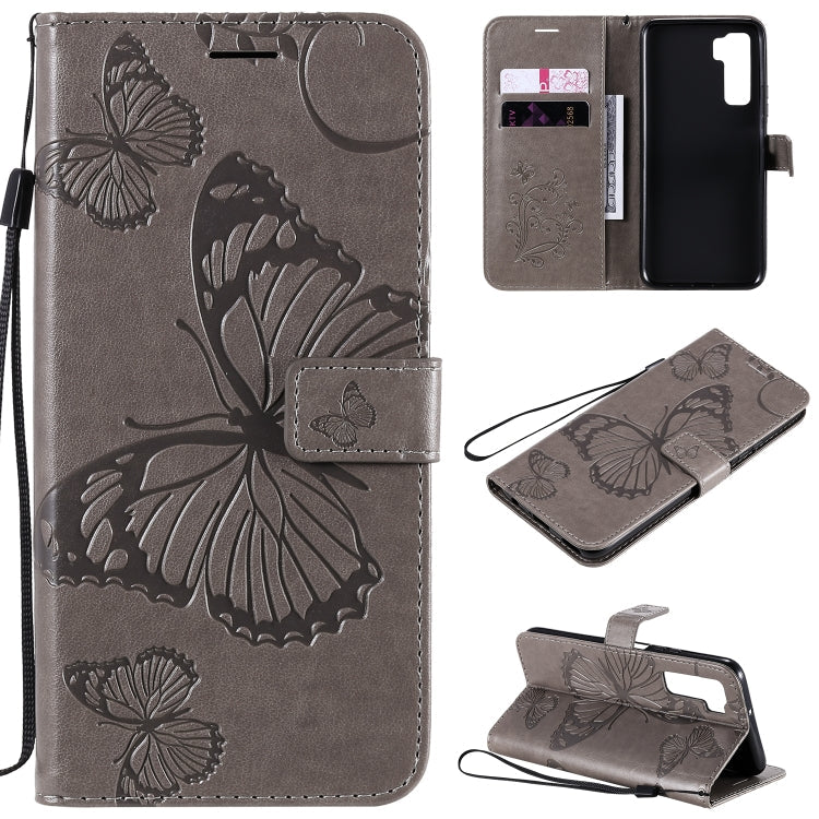3D Butterflies Embossing Pattern Horizontal Flip Leather Case with Holder & Card Slot & Wallet, For Huawei Y7P / P40 Lite E / Honor 9C, For Huawei P Smart(2020), For Huawei Y5P / Honor 9s
