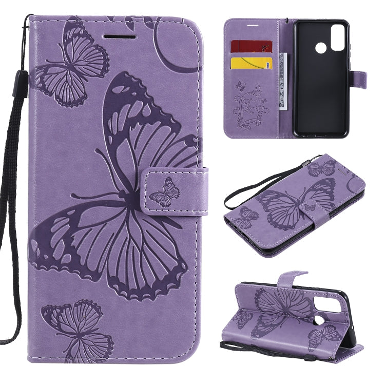 3D Butterflies Embossing Pattern Horizontal Flip Leather Case with Holder & Card Slot & Wallet, For Huawei Y6P, For Huawei Honor 9A, For Huawei Honor 30 Pro / 30 Pro Plus