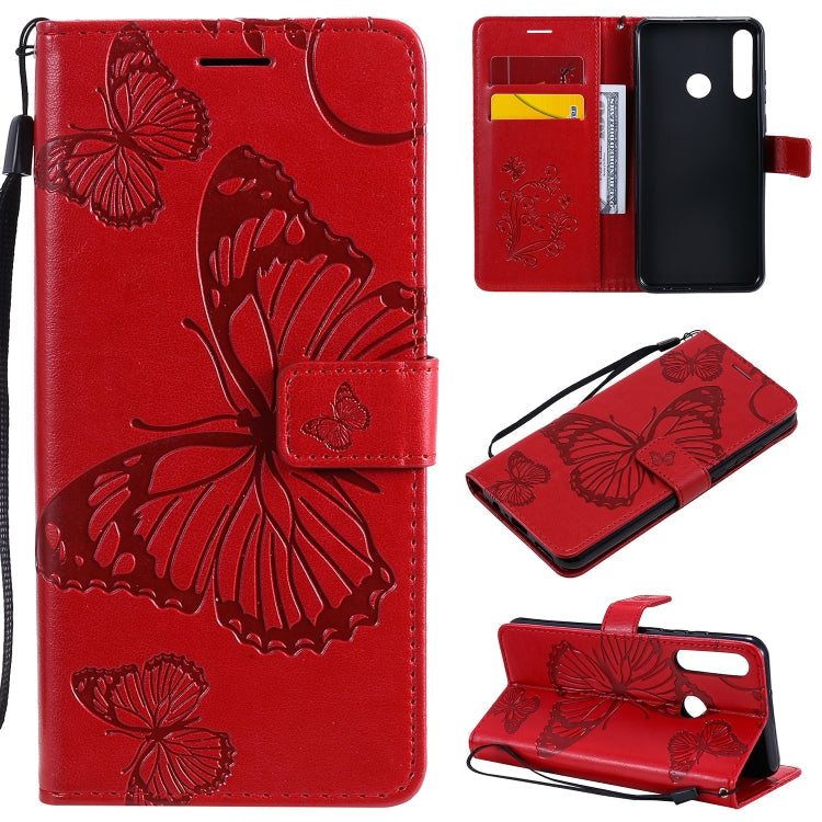 3D Butterflies Embossing Pattern Horizontal Flip Leather Case with Holder & Card Slot & Wallet, For Huawei Honor 30, For Huawei Honor Play 4T Pro