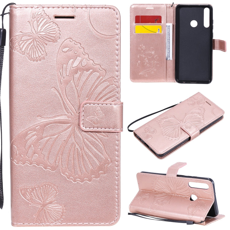 3D Butterflies Embossing Pattern Horizontal Flip Leather Case with Holder & Card Slot & Wallet, For Huawei Honor 30, For Huawei Honor Play 4T Pro