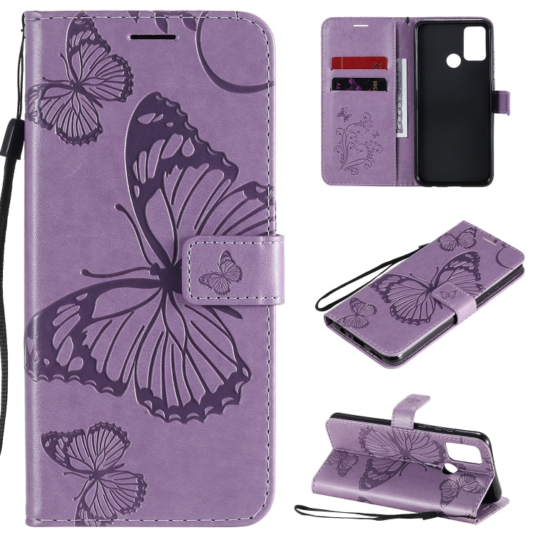3D Butterflies Embossing Pattern Horizontal Flip Leather Case with Holder & Card Slot & Wallet, For Huawei Honor 30, For Huawei Honor Play 4T Pro