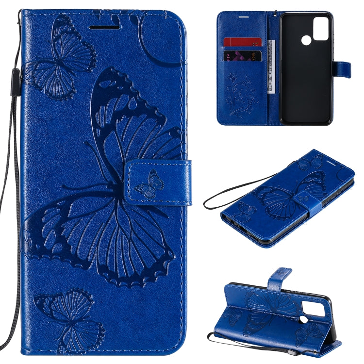 3D Butterflies Embossing Pattern Horizontal Flip Leather Case with Holder & Card Slot & Wallet, For Huawei Honor 30, For Huawei Honor Play 4T Pro