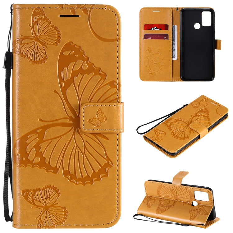 3D Butterflies Embossing Pattern Horizontal Flip Leather Case with Holder & Card Slot & Wallet, For Huawei Honor 30, For Huawei Honor Play 4T Pro
