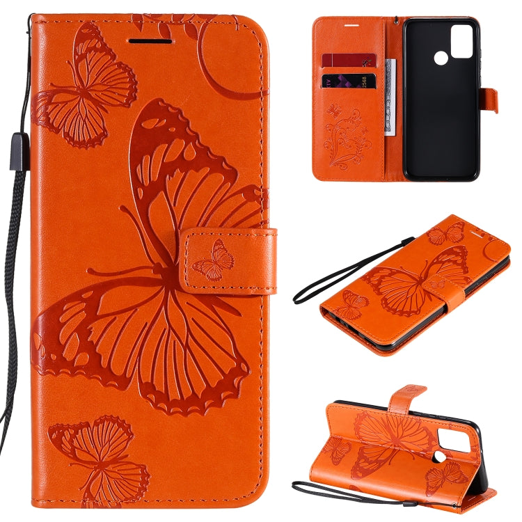 3D Butterflies Embossing Pattern Horizontal Flip Leather Case with Holder & Card Slot & Wallet, For Huawei Honor 30, For Huawei Honor Play 4T Pro