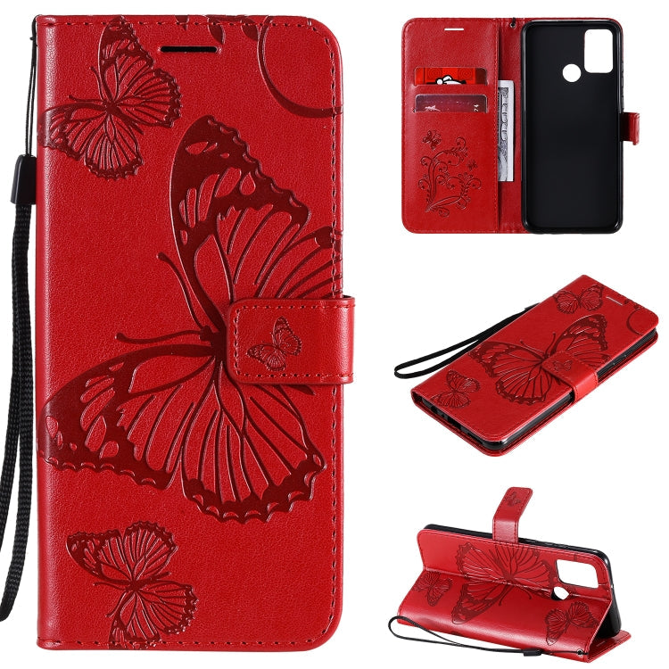 3D Butterflies Embossing Pattern Horizontal Flip Leather Case with Holder & Card Slot & Wallet, For Huawei Honor 30, For Huawei Honor Play 4T Pro