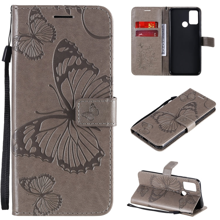 3D Butterflies Embossing Pattern Horizontal Flip Leather Case with Holder & Card Slot & Wallet, For Huawei Honor 30, For Huawei Honor Play 4T Pro