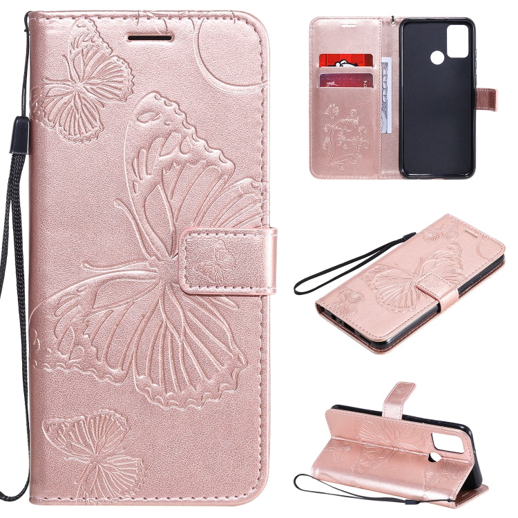 3D Butterflies Embossing Pattern Horizontal Flip Leather Case with Holder & Card Slot & Wallet, For Huawei Honor 30, For Huawei Honor Play 4T Pro