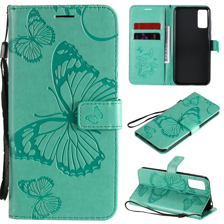 3D Butterflies Embossing Pattern Horizontal Flip Leather Case with Holder & Card Slot & Wallet, For Huawei Honor 30, For Huawei Honor Play 4T Pro