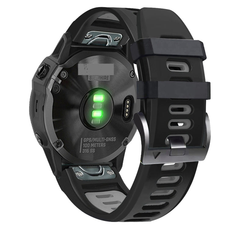 Sports Two-Color Silicone Watch Band, For Garmin Instinct 2X Solar