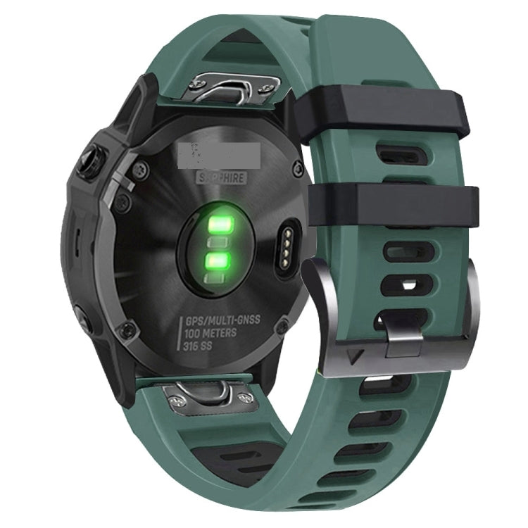 Sports Two-Color Silicone Watch Band, For Garmin Instinct 2X Solar