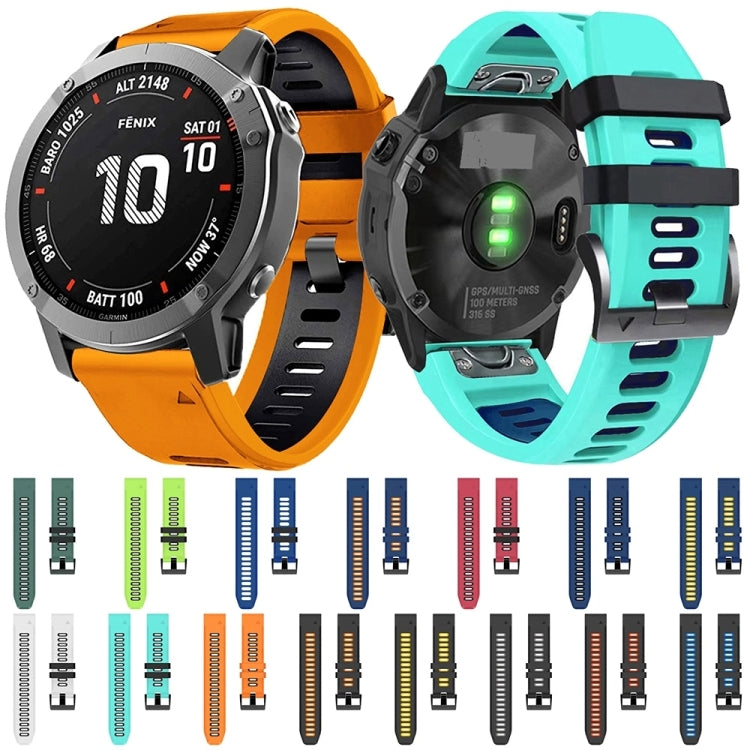 Sports Two-Color Silicone Watch Band, For Garmin Instinct 2X Solar
