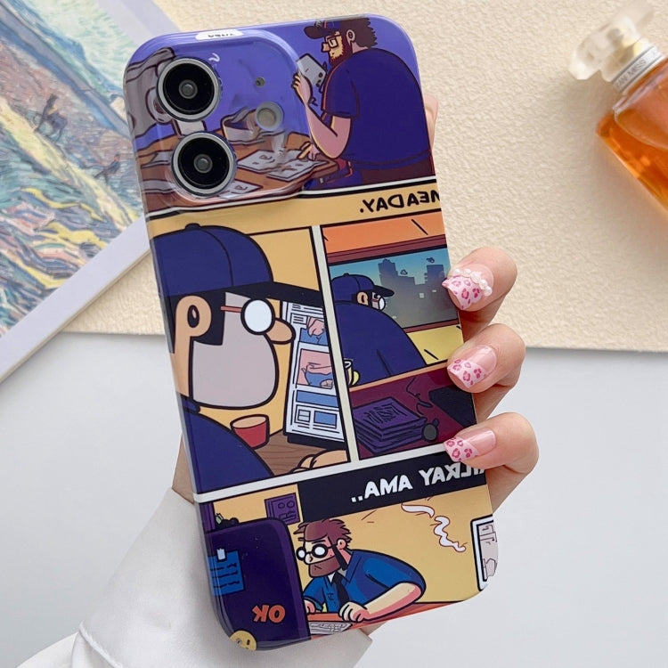 Painted Pattern Precise Hole PC Phone Case, For iPhone 12