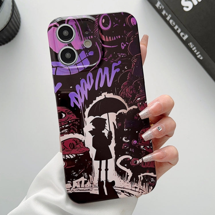 Painted Pattern Precise Hole PC Phone Case, For iPhone 11