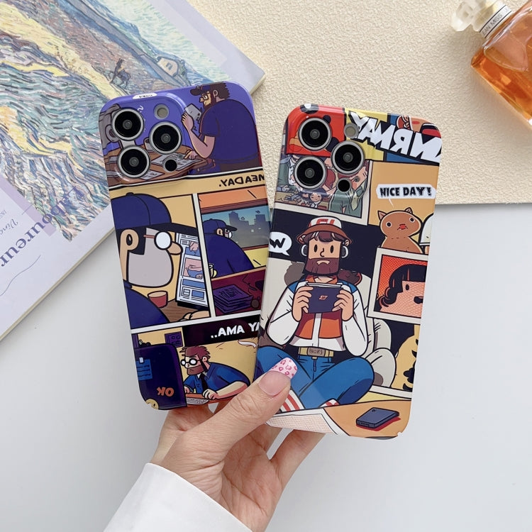 Painted Pattern Precise Hole PC Phone Case, For iPhone 13 Pro