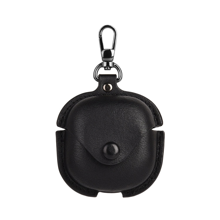 Leather TWS Earphone Protective Case with Hook, For Samsung Galaxy Buds Live / Pro
