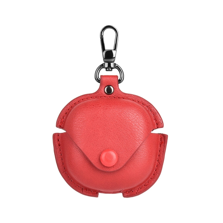 Leather TWS Earphone Protective Case with Hook, For Samsung Galaxy Buds Live / Pro