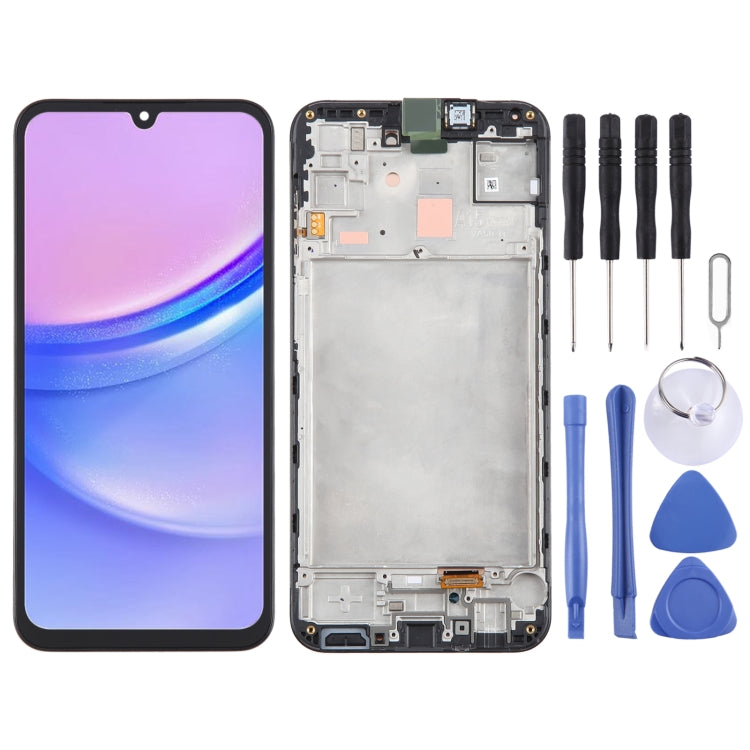 Original LCD Screen Digitizer Full Assembly with Frame, For Samsung Galaxy A25 SM-A256B, For Samsung Galaxy A15 5G SM-A156B, For Samsung Galaxy A35 SM-A356B, For Samsung Galaxy A05s SM-A057F, For Samsung Galaxy M14 SM-M146B...