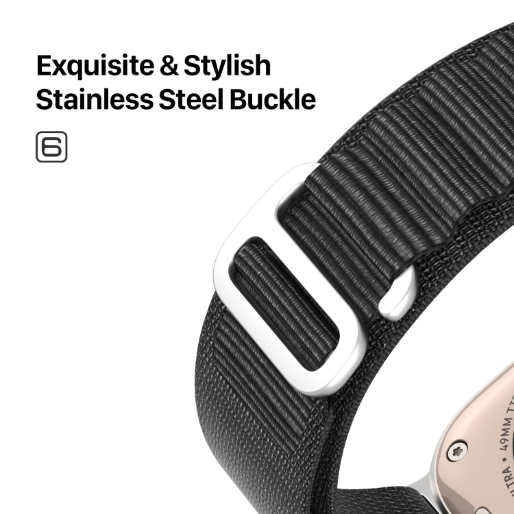 DUX DUCIS GS Series Nylon Loop Watch Band, For Apple Watch SE 2023 44mm, For Apple Watch Ultra 49mm, For Apple Watch SE 2023 40mm, For Apple Watch Ultra 2 49mm, For Apple Watch Series 9 45mm, For Apple Watch SE 2022 40mm