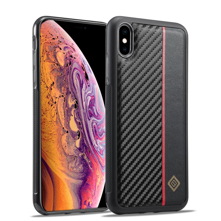 LC.IMEEKE 3 in 1 Carbon Fiber Texture Shockproof Phone Case, For iPhone XS Max, For iPhone X, For iPhone 7 Plus / 8 Plus