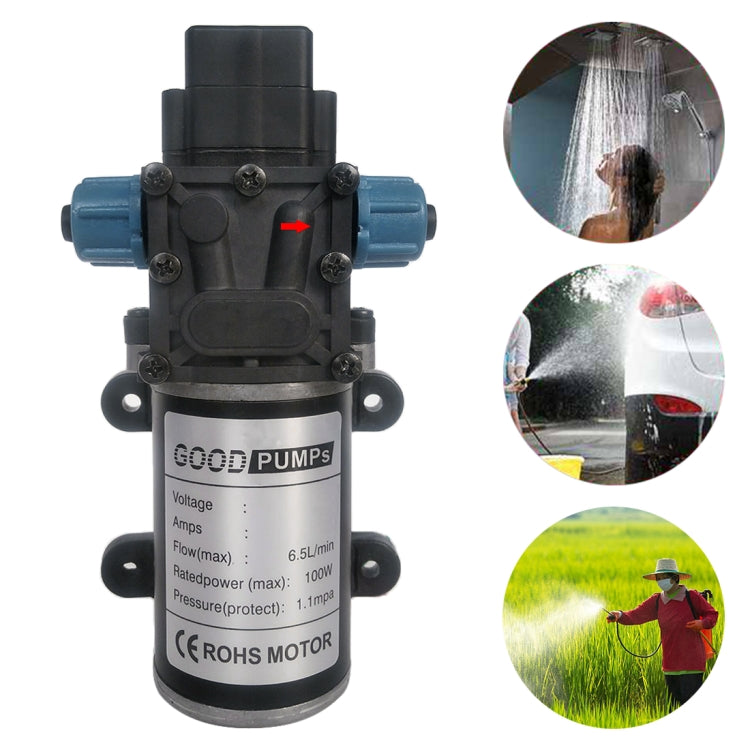 Diaphragm 8L Atomizing Spray Water Pump for Car Washing / Irrigation, DC12V 100W Smart Double Thread Positive Pump, DC12V 100W Reflux Double Thread Positive Pump, DC24V 100W Smart Double Thread Positive Pump, DC24V 100W Reflux Double Thread Positive Pu...