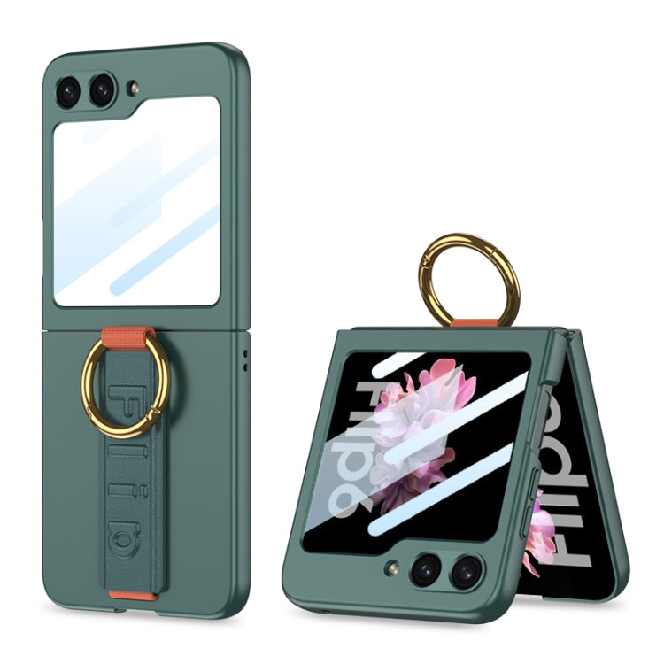 GKK Integrated Ultrathin Shockproof Phone Case with Ring Wrist Strap, For Samsung Galaxy Z Flip7 5G, For Samsung Galaxy Z Flip6, For Samsung Galaxy Z Flip5, For Samsung Galaxy Z Flip4 5G, For Samsung Galaxy Z Flip3 5G