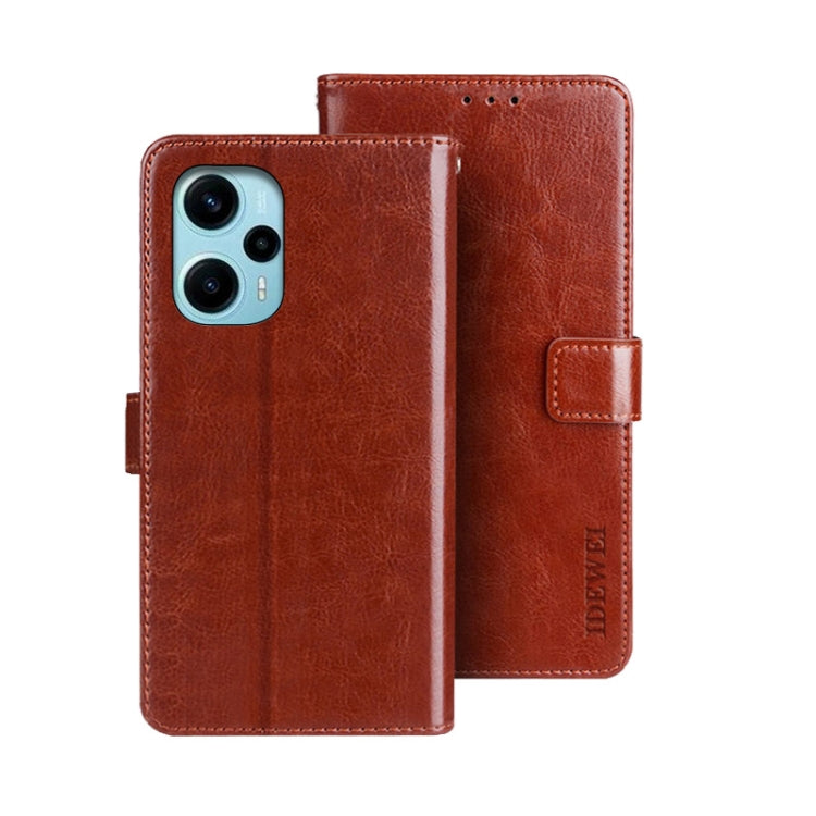 idewei Crazy Horse Texture Leather Phone Case, For Xiaomi 13T / 13T Pro, For Xiaomi Redmi 12 4G, For Xiaomi Poco F5 5G