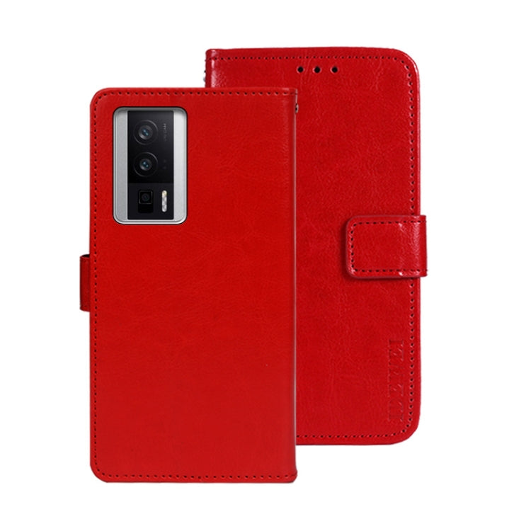 idewei Crazy Horse Texture Leather Phone Case, For Xiaomi Poco F5 Pro 5G, For Xiaomi Redmi Note 12S, For Xiaomi Redmi Note 12 4G Global