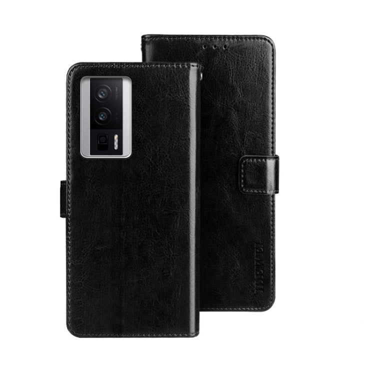 idewei Crazy Horse Texture Leather Phone Case, For Xiaomi Poco F5 Pro 5G, For Xiaomi Redmi Note 12S, For Xiaomi Redmi Note 12 4G Global