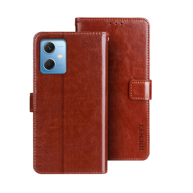 idewei Crazy Horse Texture Leather Phone Case, For Xiaomi Poco F5 Pro 5G, For Xiaomi Redmi Note 12S, For Xiaomi Redmi Note 12 4G Global
