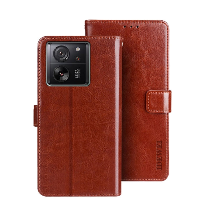 idewei Crazy Horse Texture Leather Phone Case, For Xiaomi 13T / 13T Pro, For Xiaomi Redmi 12 4G, For Xiaomi Poco F5 5G